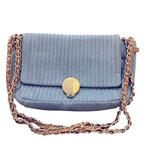 Henri Bendel Denim Quilted Shoulder Bag